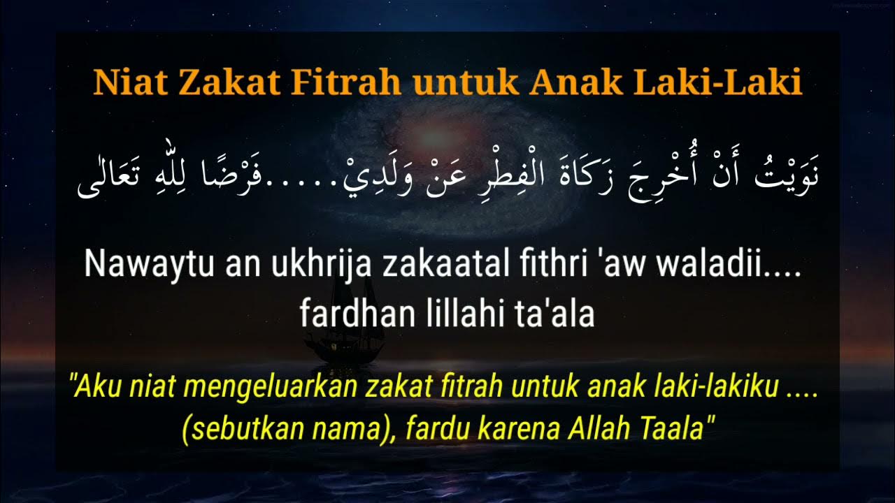Bacaan Niat Zakat Fitrah